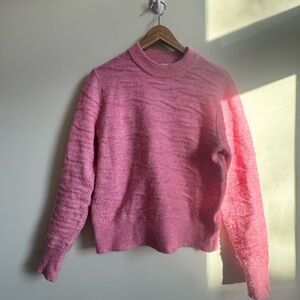 Cozy Pink Crew Neck Sweater